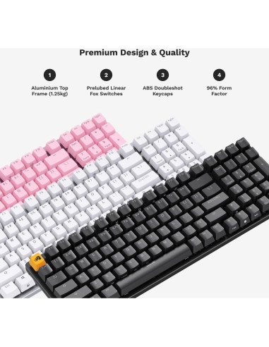 Teclado Mecánico Glorious GMMK 2 TKL Blanco RGB DIY