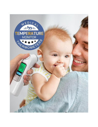 Termómetro de oído Femometer Family DET-1015, 30 memorias, 1s