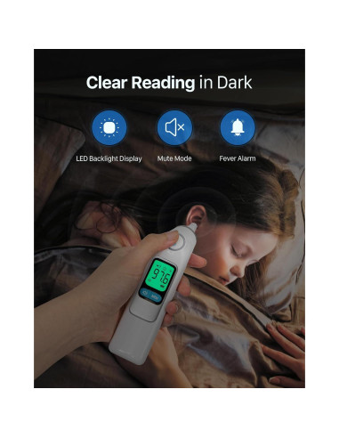 Termómetro de oído Femometer Family DET-1015, 30 memorias, 1s