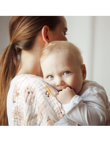 Paños de Eructo para Bebés 100% Algodón Lasonotan 4 Piezas