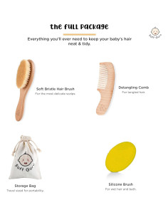 Juego de Cepillo y Peine para Bebés Soft Guru - Cuidado Suave 2