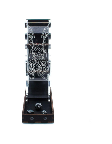 Torre de Dados C4Labs Cthulhu 28 cm para Juegos - Negro