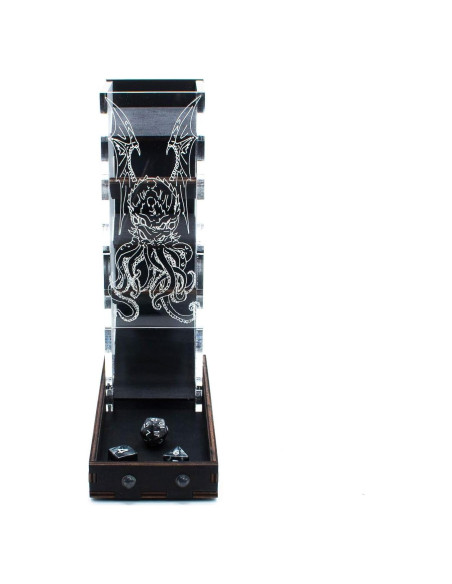 Torre de Dados C4Labs Cthulhu 28 cm para Juegos - Negro