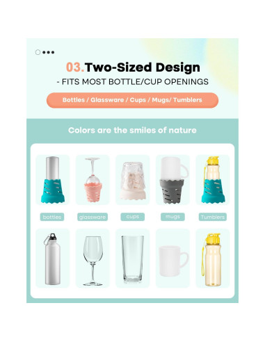 Soporte de Secado de Botellas LVLAMMAL - Silicona Doble Cara 4PCS