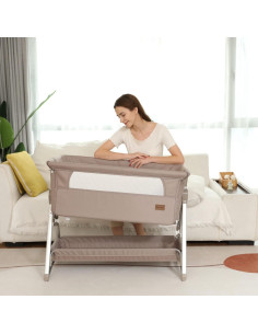 Cuna Lateral Plegable SteAnny SA8010 para Bebé 0-6M Caqui 2