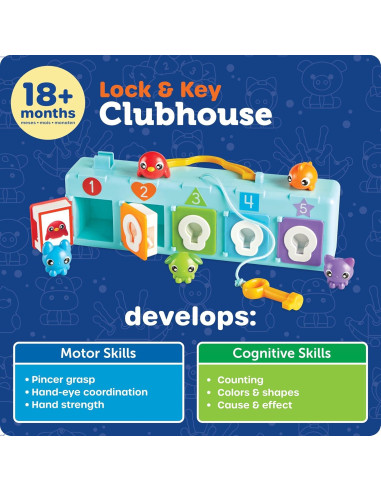 Juguete de Cerradura y Llave Learning Resources LER9807 - Actividades Montessori para Niños