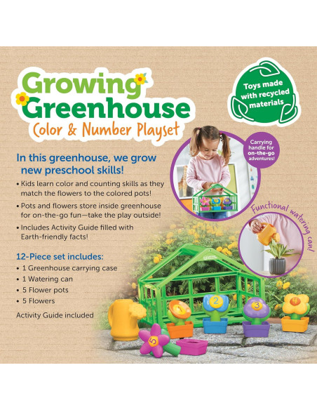 Juego de Color y Número Invernadero Learning Resources 12 Piezas Juego de Color y Número Invernadero Learning Resources 12 Piezas