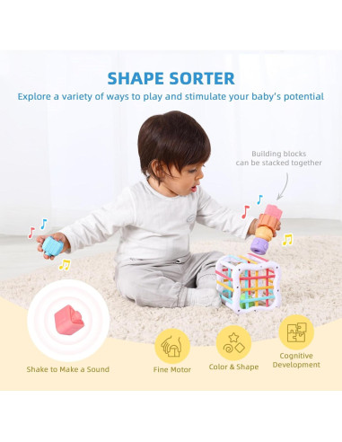 Juguetes Montessori OOOK 7 en 1 para Bebés 12+ Meses