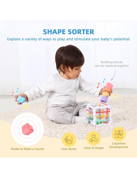 Juguetes Montessori OOOK 7 en 1 para Bebés 12+ Meses