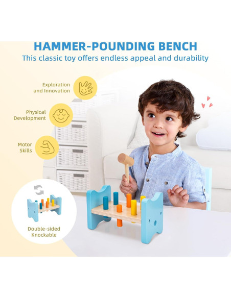 Juguetes Montessori OOOK 7 en 1 para Bebés 12+ Meses