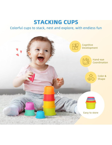 Juguetes Montessori OOOK 7 en 1 para Bebés 12+ Meses