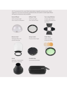 Kit de Accesorios Godox AK-R1 para Flash H200R y V1 2