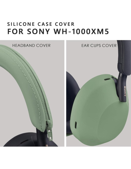Funda de Silicona Verde Cactus para Auriculares Sony WH-1000XM5