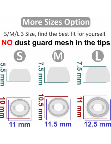 6 Pares de Puntas de Silicona para Galaxy Buds Pro IiEXCEL