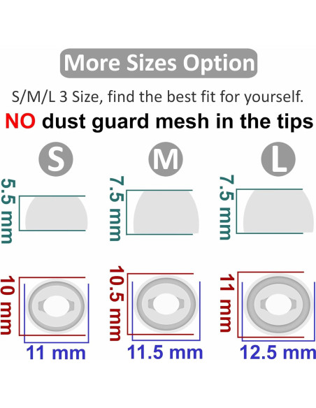 6 Pares de Puntas de Silicona para Galaxy Buds Pro IiEXCEL