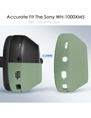 Funda de Silicona Verde Cactus para Auriculares Sony WH-1000XM5
