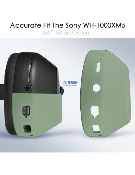 Funda de Silicona Verde Cactus para Auriculares Sony WH-1000XM5