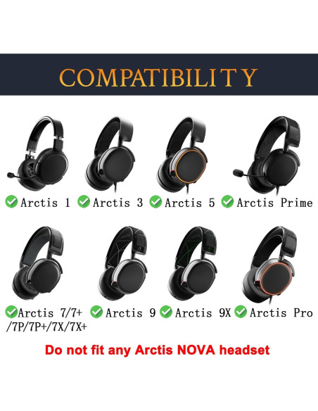 Almohadillas de Repuesto SOULWIT para SteelSeries Arctis 1-9 Pro - Burdeos