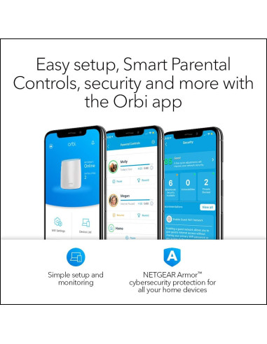 Router WiFi en malla NETGEAR Orbi RBR50 - Cobertura 232 m