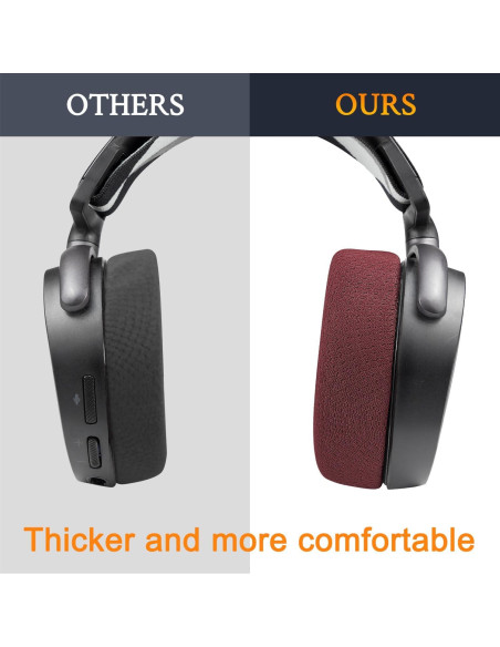 Almohadillas de Repuesto SOULWIT para SteelSeries Arctis 1-9 Pro - Burdeos