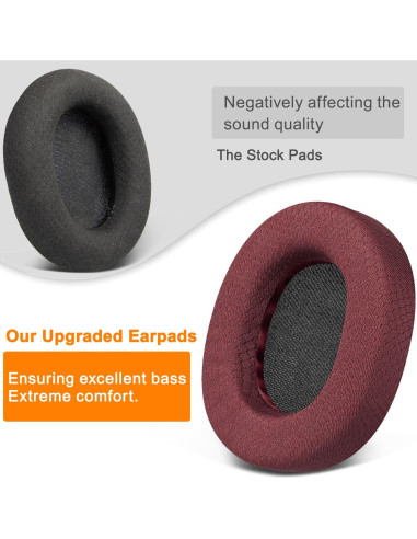 Almohadillas de Repuesto SOULWIT para SteelSeries Arctis 1-9 Pro - Burdeos