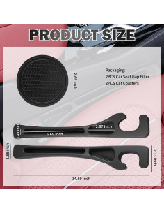 Relleno de Espacio para Asiento de Coche Carleef con Posavasos 2