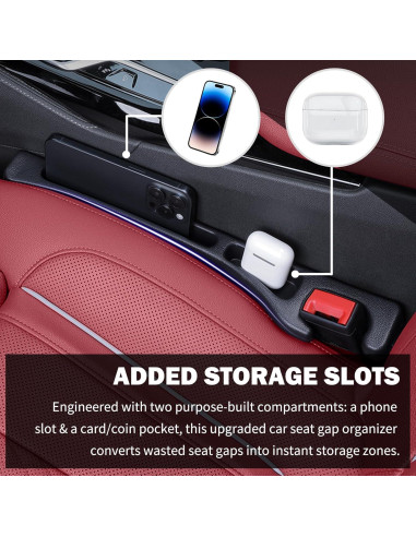 Relleno de Espacio para Asiento de Coche Carleef con Posavasos