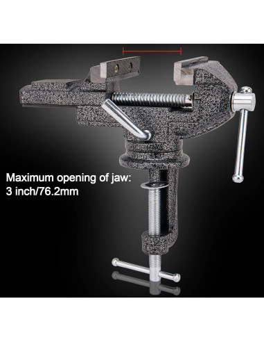 Morsa Universal de Mesa 76.2mm OEN, Base Giratoria 360