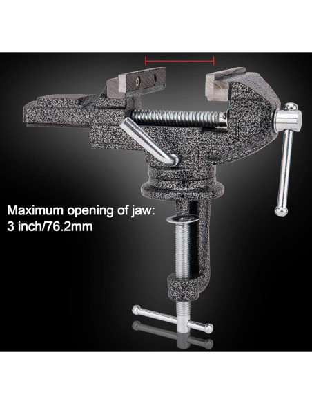 Morsa Universal de Mesa 76.2mm OEN, Base Giratoria 360