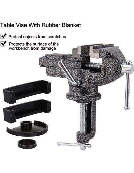 Morsa Universal de Mesa 76.2mm OEN, Base Giratoria 360