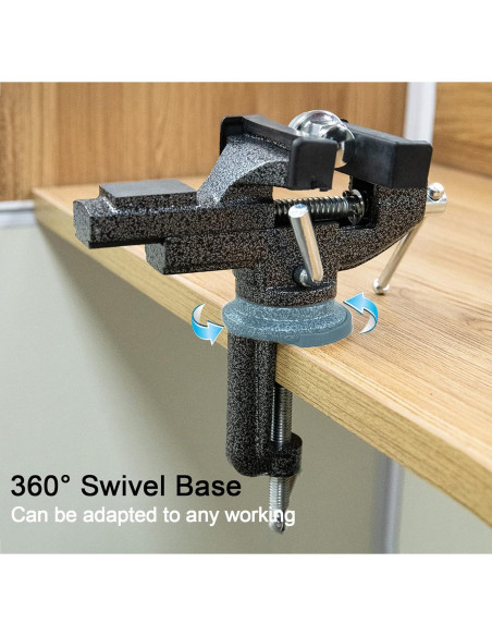 Morsa Universal de Mesa 76.2mm OEN, Base Giratoria 360