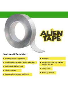 Cinta Alien Bell+Howell Doble Cara 4.27m Adhesivo Removible 2