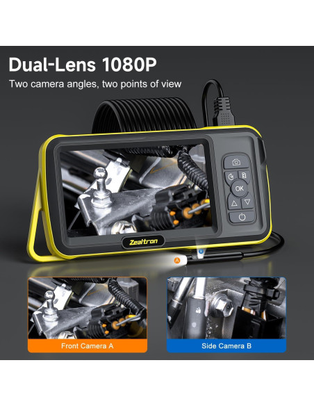 Borescopio Doble Lente Zealtron 5" Pantalla IPS 1080P 5m