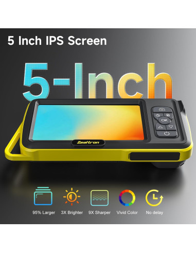 Borescopio Doble Lente Zealtron 5" Pantalla IPS 1080P 5m