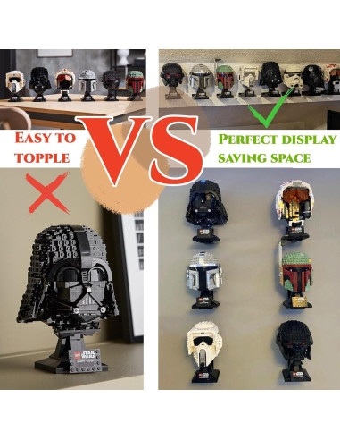 Estante exhibición Lego Star Wars 8 piezas montaje pared