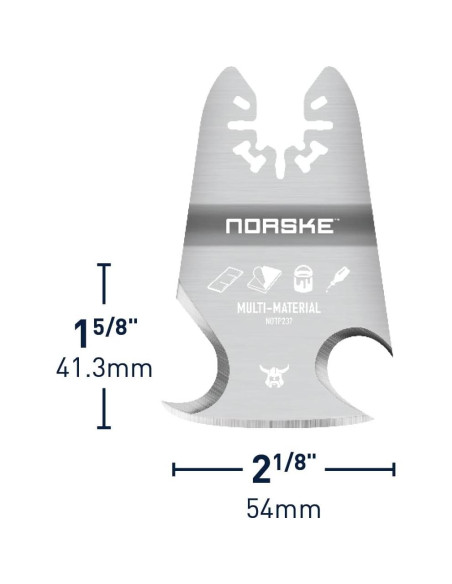 Herramienta Multiusos Oscilante Norske NOTP237 3-en-1 Cuchilla