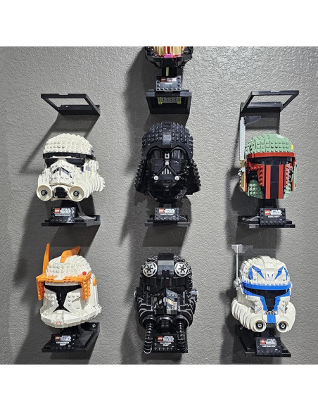 Estante exhibición Lego Star Wars 8 piezas montaje pared
