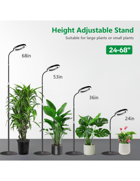 Luz de Crecimiento LED Aumtrly 172.72 cm Espectro Completo