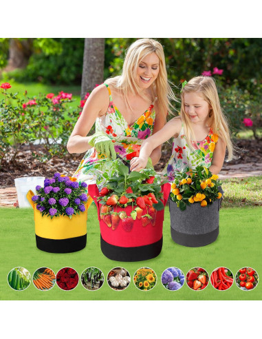 Paquete de 6 bolsas de cultivo SouilGoal 5-7-10 galones