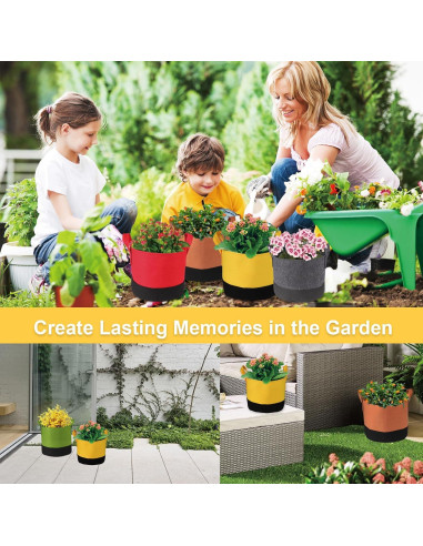 Paquete de 6 bolsas de cultivo SouilGoal 5-7-10 galones