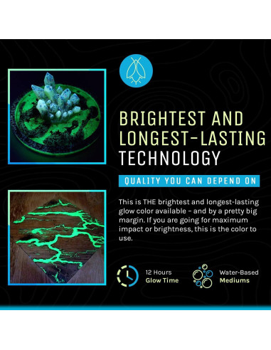 Polvo Fluorescente que Brilla en la Oscuridad Art 'N Glow 120g