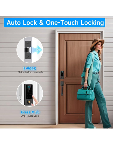 Cerradura Inteligente BEBASIA BA2 con Huella Digital y App