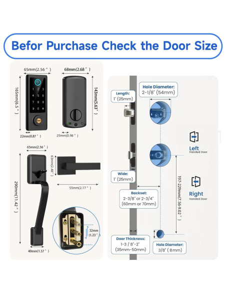 Cerradura Inteligente BEBASIA BA2 con Huella Digital y App