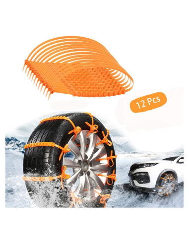 Cadenas de Nieve Antideslizantes IzoSen SnowChain 12 Pcs