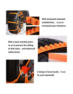 Cadenas de Nieve Antideslizantes IzoSen SnowChain 12 Pcs 2