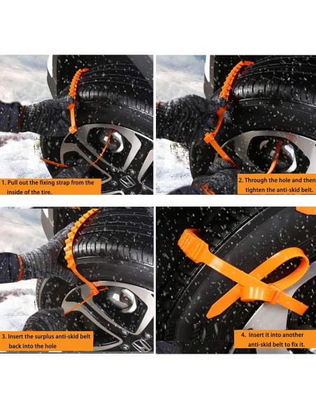 Cadenas de Nieve Antideslizantes IzoSen SnowChain 12 Pcs