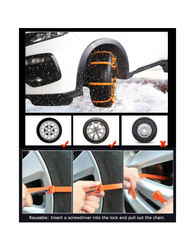 Cadenas de Nieve Antideslizantes IzoSen SnowChain 12 Pcs