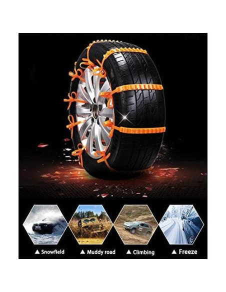 Cadenas de Nieve Antideslizantes IzoSen SnowChain 12 Pcs