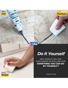 Kit de Reparación de Lechada PentaUSA - Relleno Gris Oscuro 250g 2