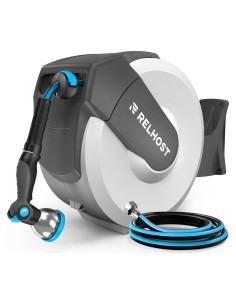 Carrete de Manguera Retráctil Relhost 30.48 m x 1.59 cm Pared